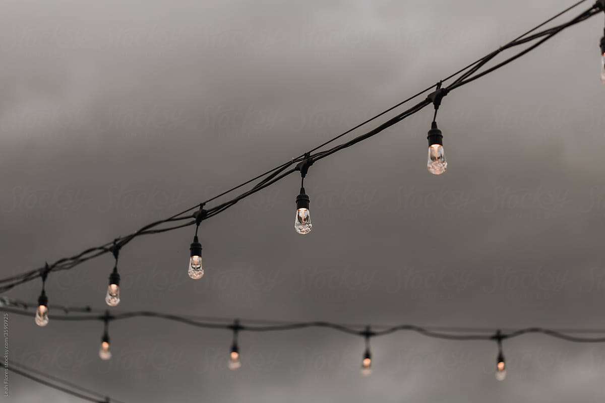 String Lights Hanging Outdoors