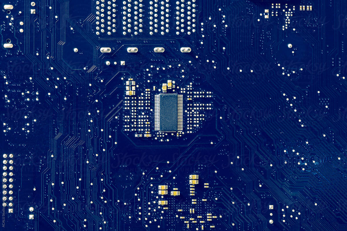 Blue Printed Circuit Board Background