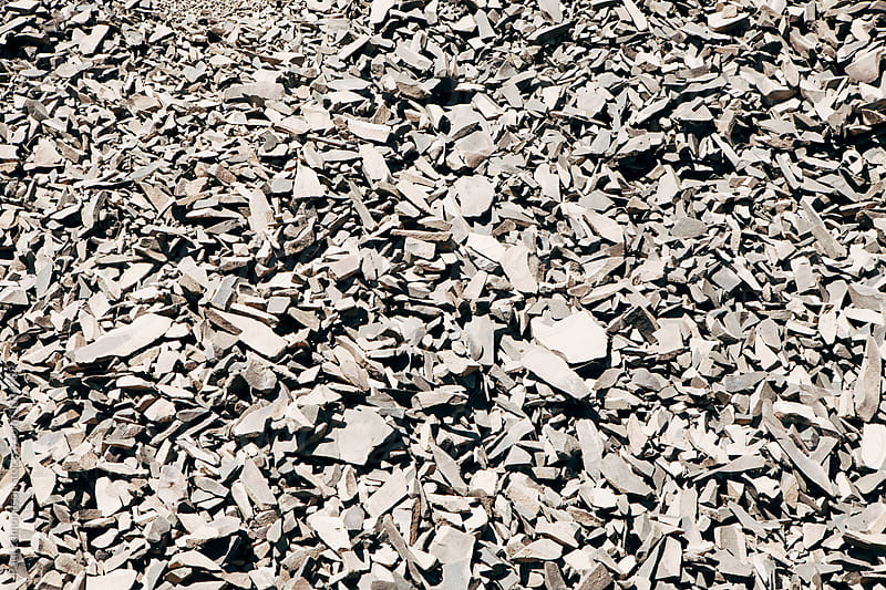 Pile of basalt rock fragments, Oregon