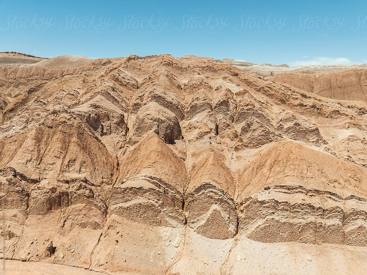 Aerial View Of Mountains In Atacama Desert