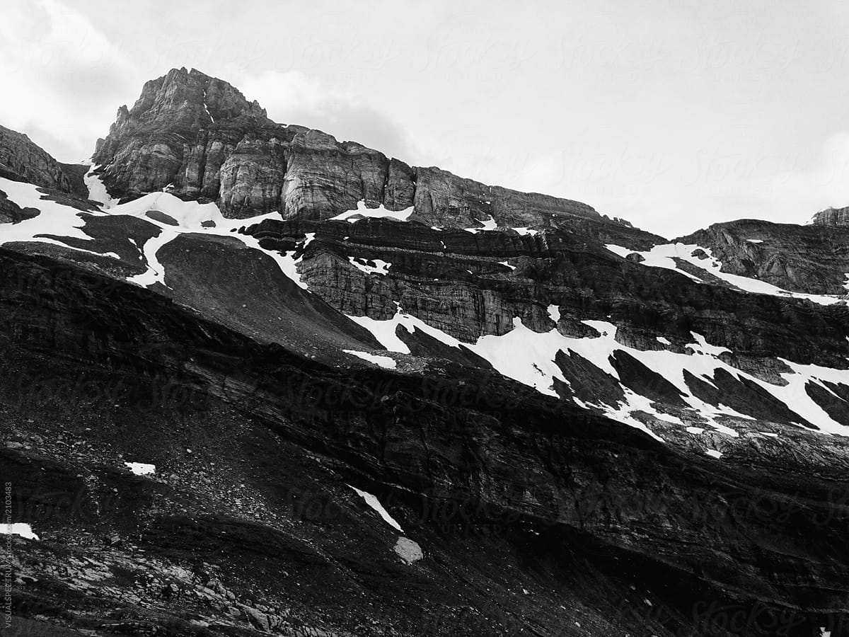 Swiss Alps in Black and White