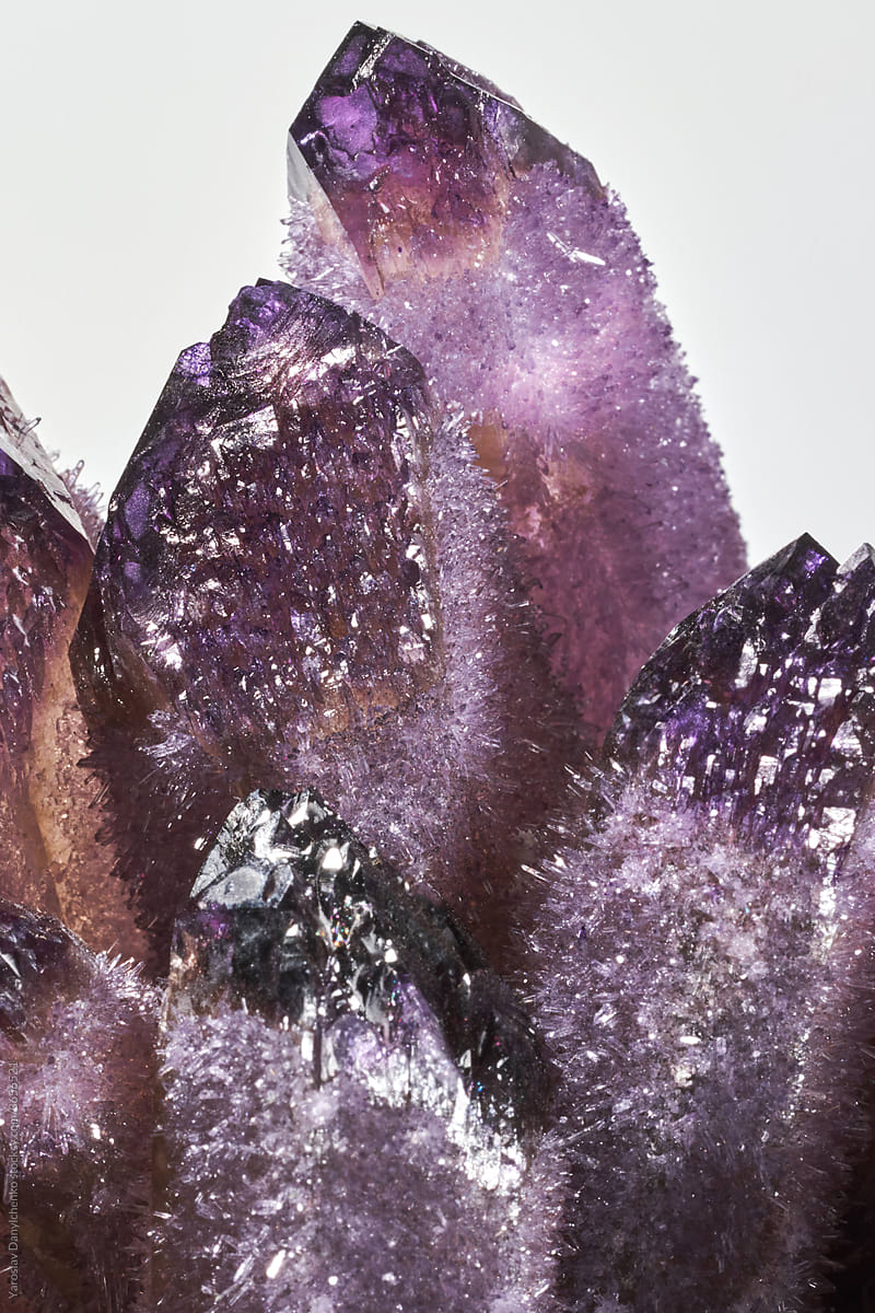 Healing cosmic amethyst crystals