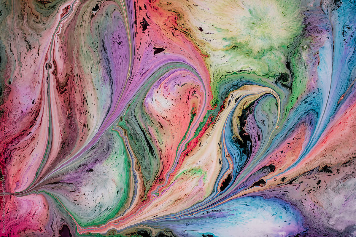 Swirly Galaxy Abstract Liquid Background