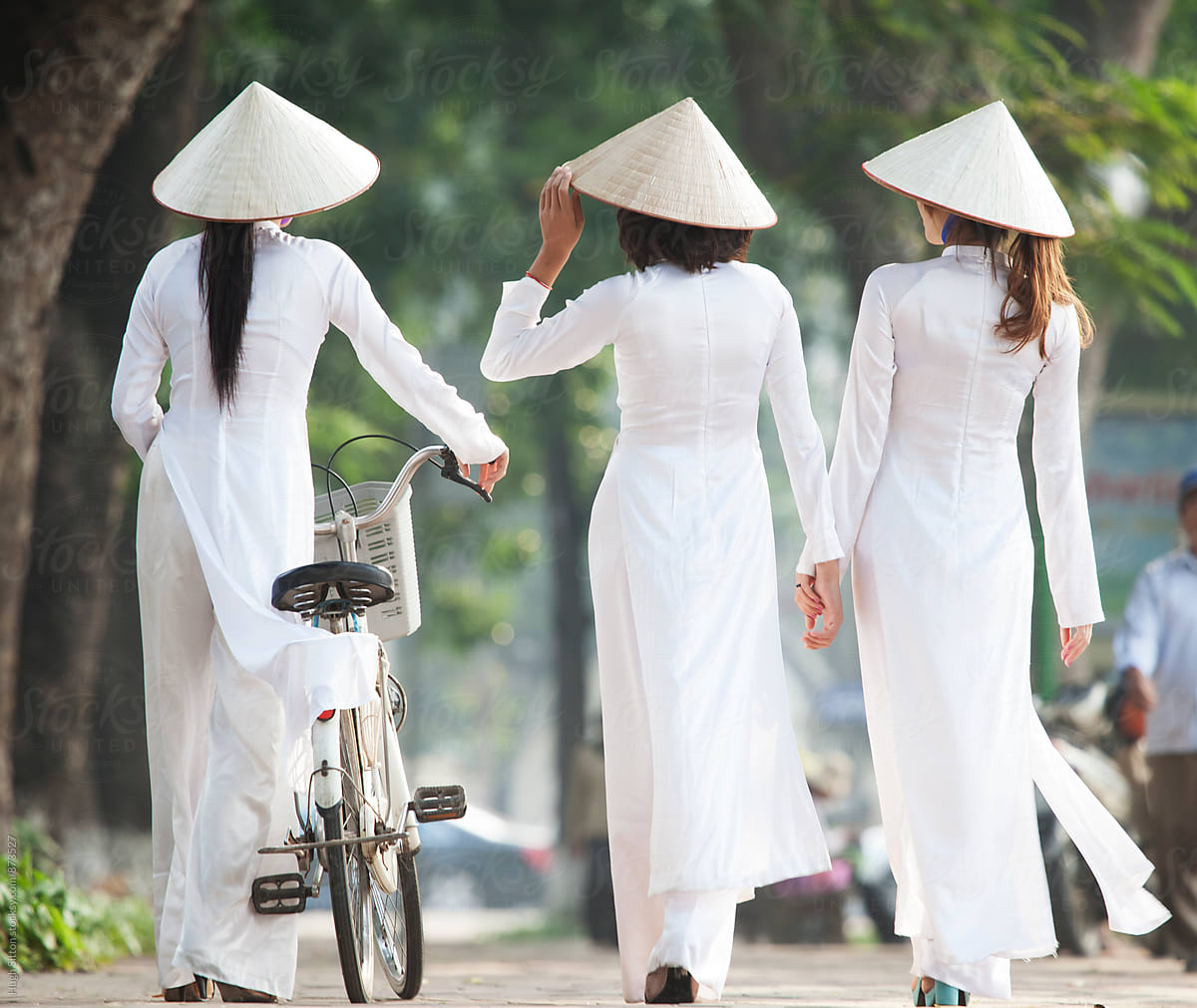 Vietnamese Women In Traditional Costume Vietnam By Stocksy