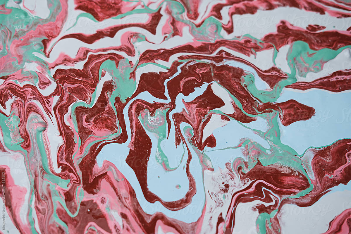 Abstract Pour Painting