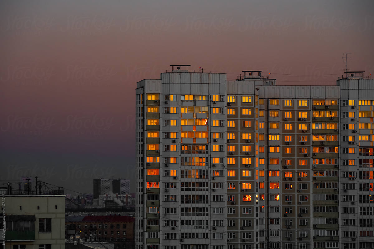 Colorful Sunset/Sunrise In City