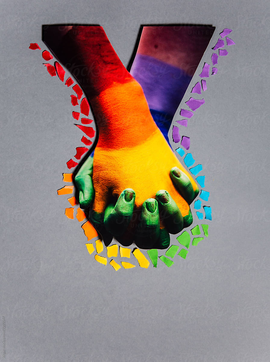 Lgbt Rainbow Hands Collage By Stocksy Contributor Kkgas Stocksy