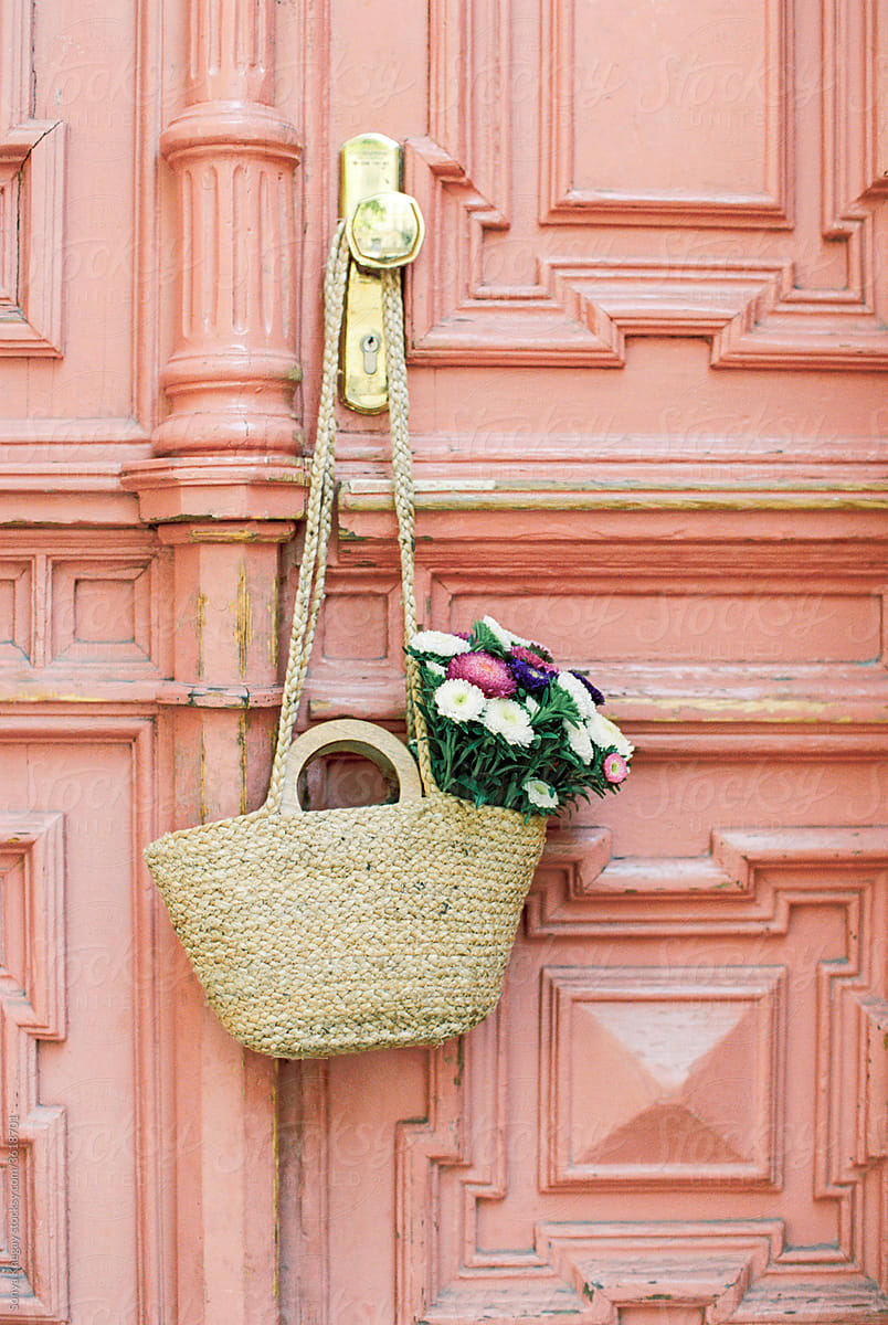 bag with flowers
