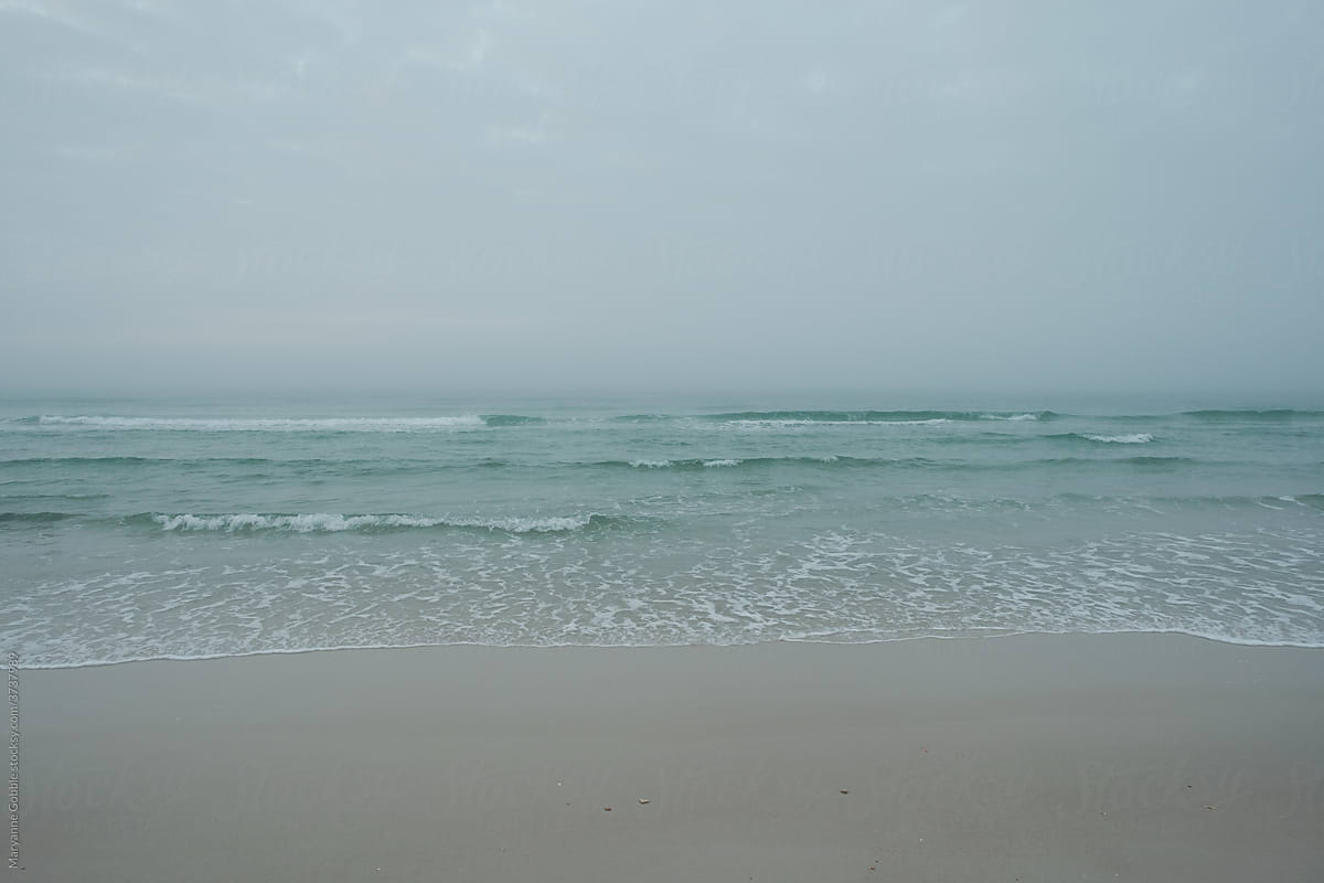 Empty Foggy Beach By Stocksy Contributor Maryanne Gobble Stocksy