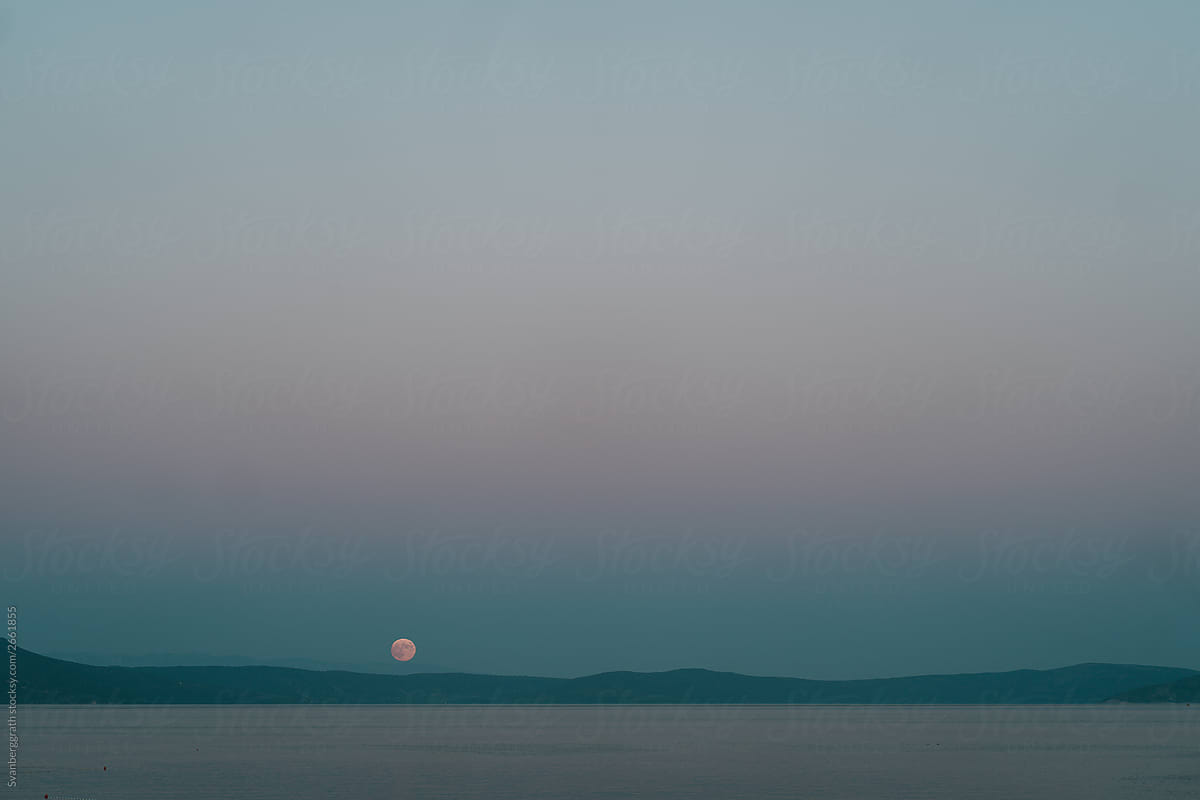 Moon Rise over the Adriatic Sea
