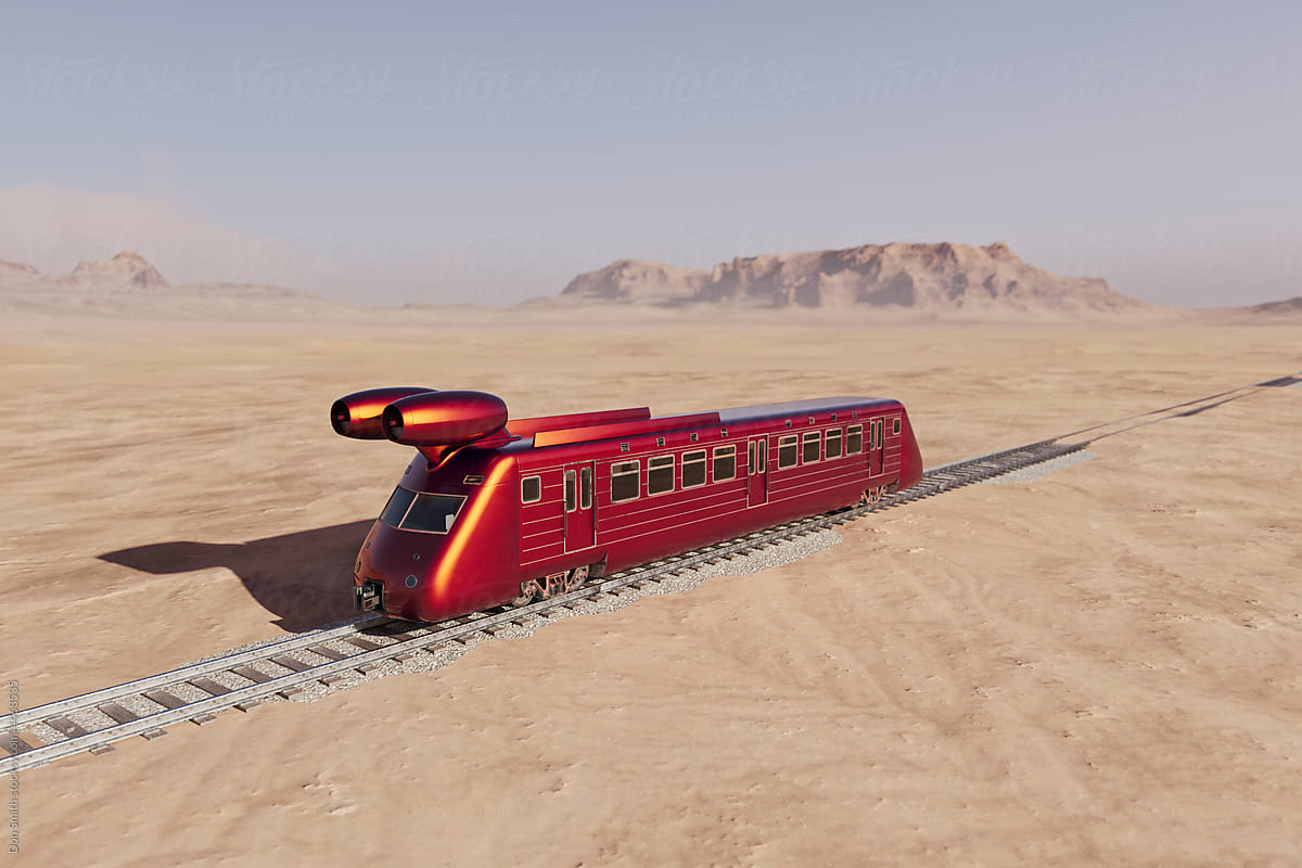 Futuristic jet train