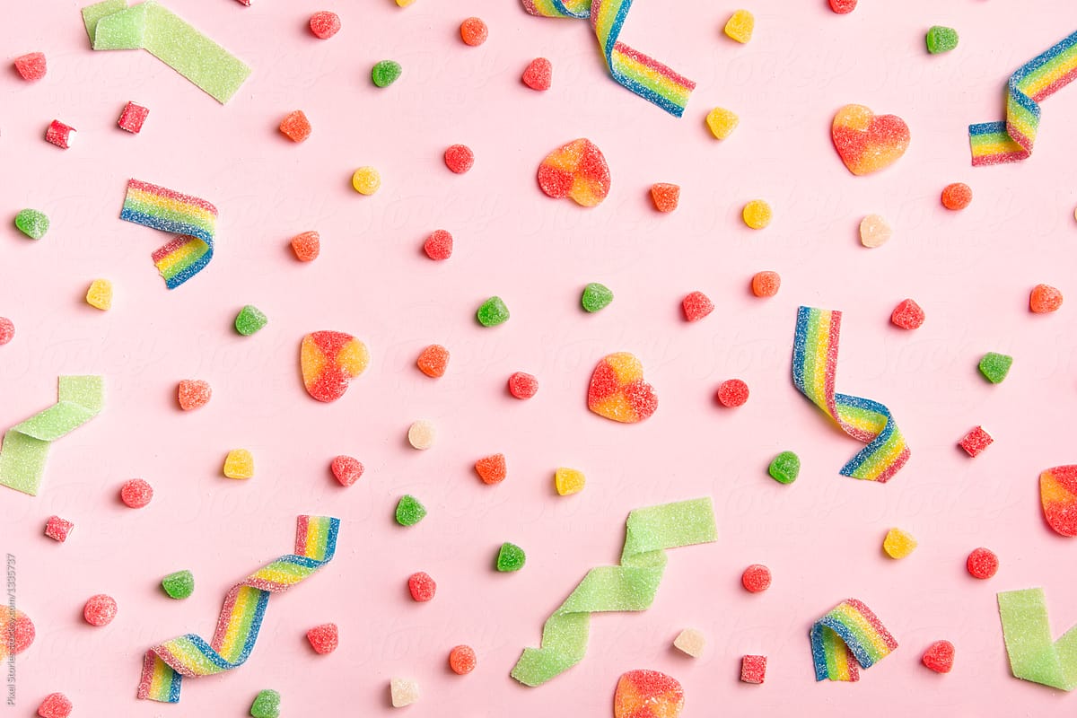 Gummi candy background