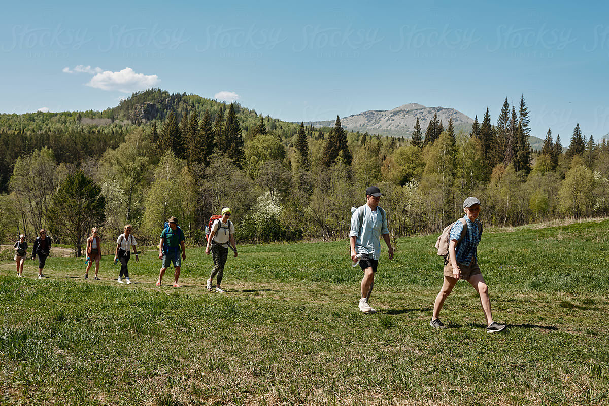 Group Of People Hiking
