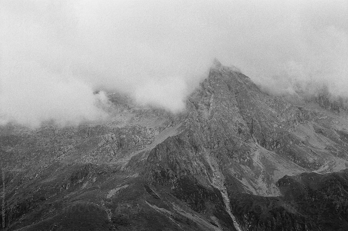 Fog Surrounding Alpine Peaks