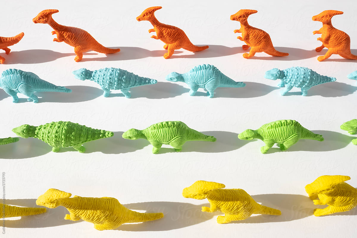 Colourful Toy Dinosaurs
