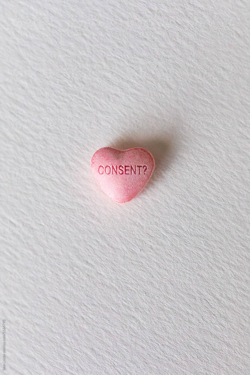 Valentine Candy Heart Asks For Consent