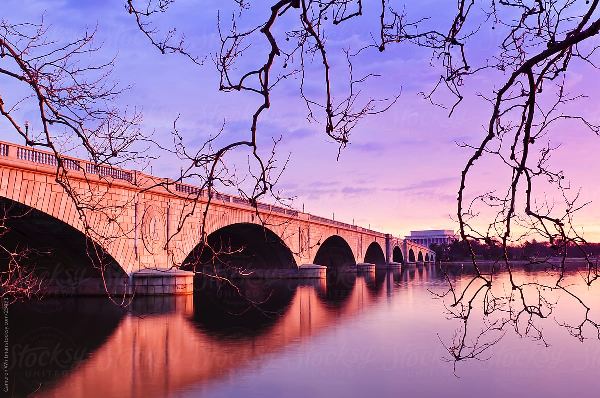 Arlington Memorial Bridge At Sunrise