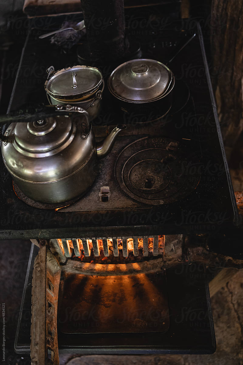Antique wood stove.