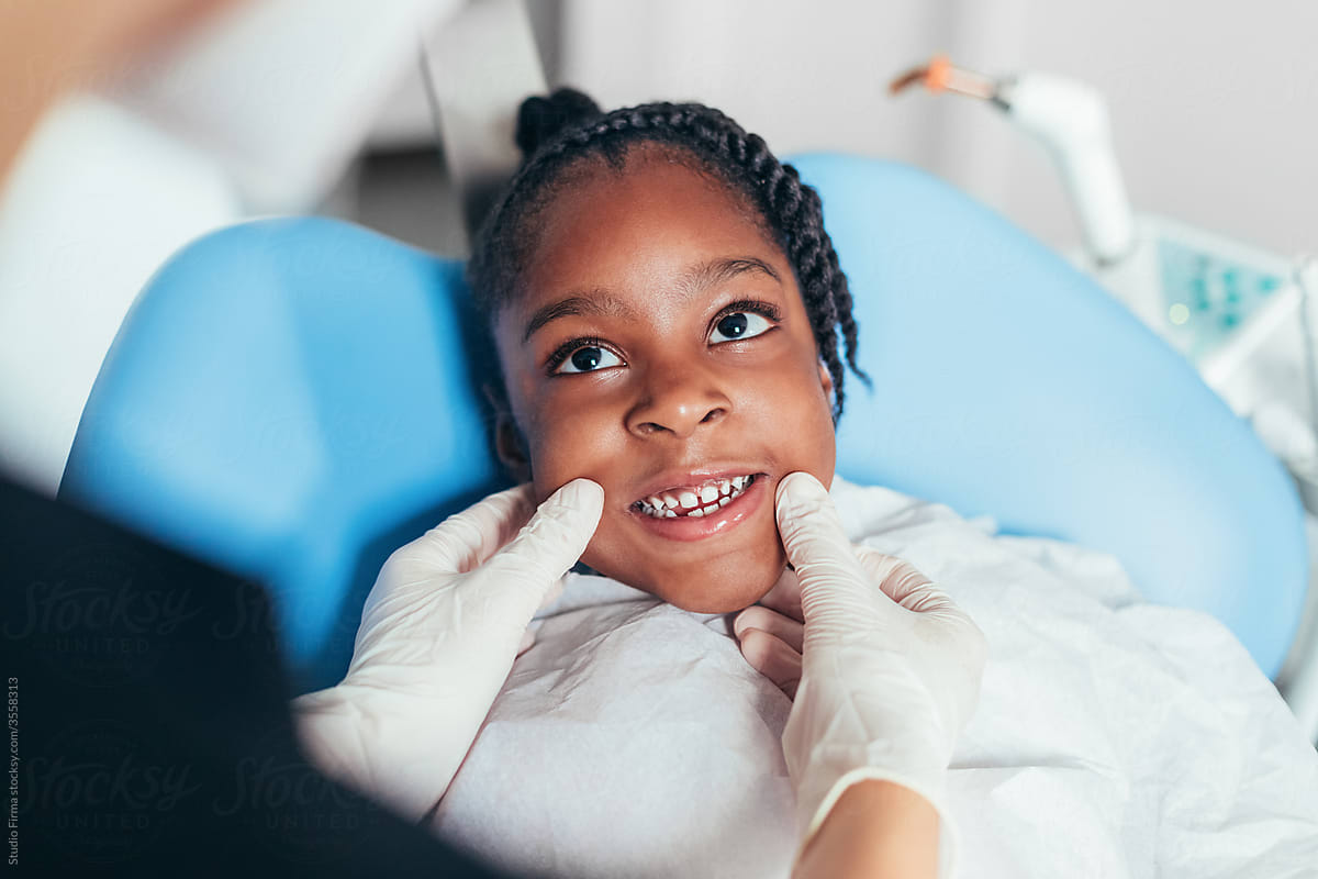 A Little Girl at a Dental Exam