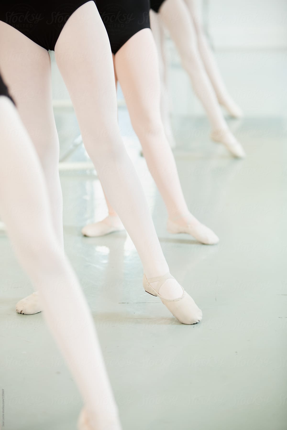 Ballet: Students Practice Pointing Toes