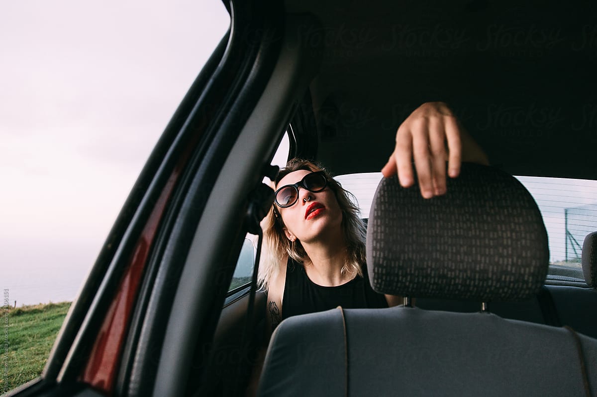 Woman In The Back Seat Of The Car By Stocksy Contributor Thais Ramos Varela Stocksy 