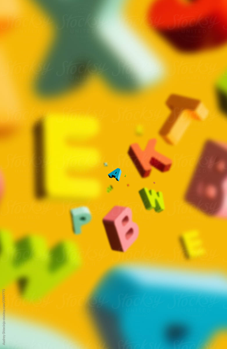 Colorful Letters Flying