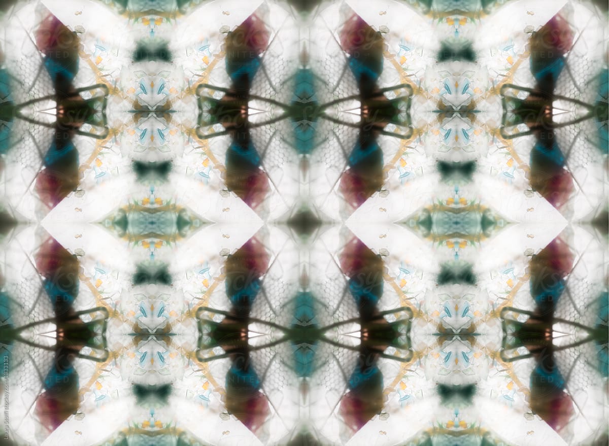 Dark geometrical kaleidoscopic motif