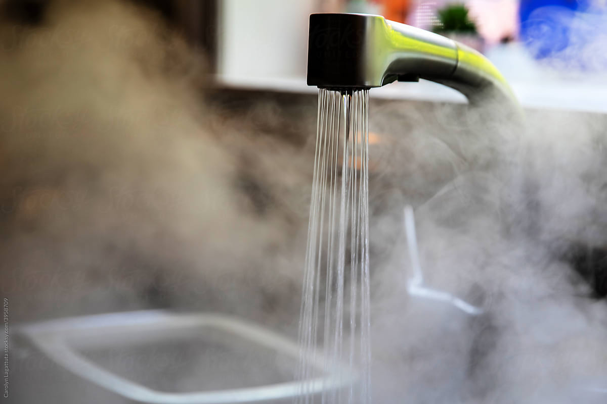 Steamy hot water