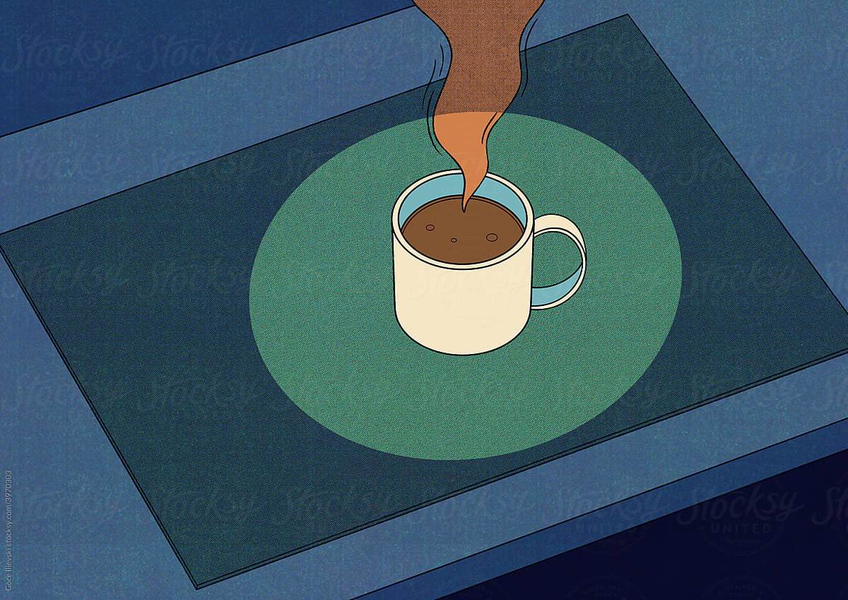 Coffee At Home Illustration