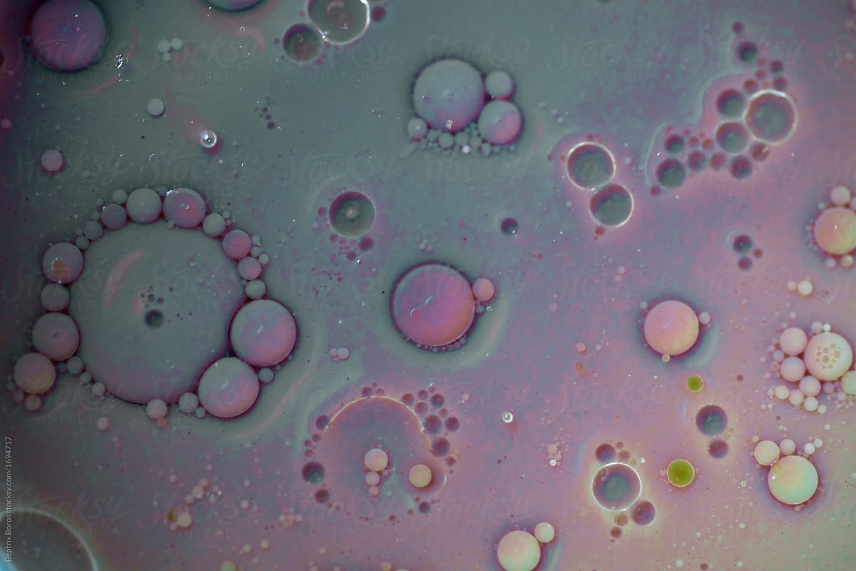 Oil with paint forming cells