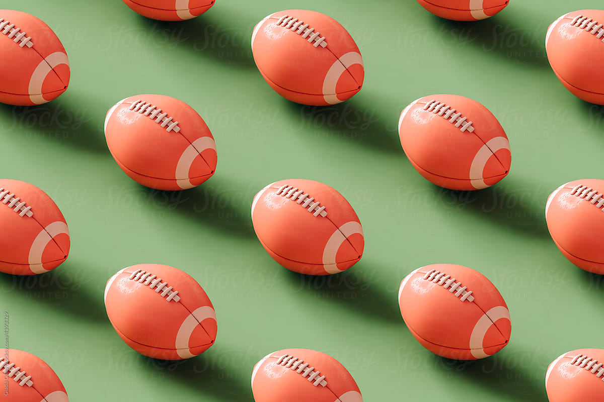 pattern of pink American football ball