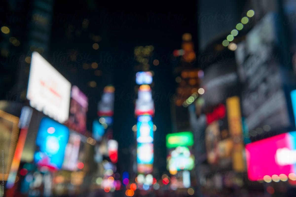 Blurred View Of Times Square