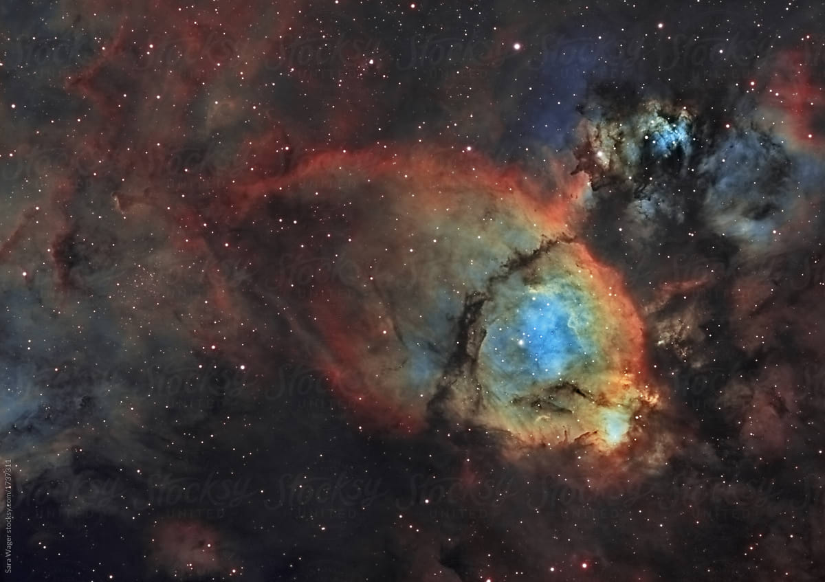 The end of the Heart nebula in colour