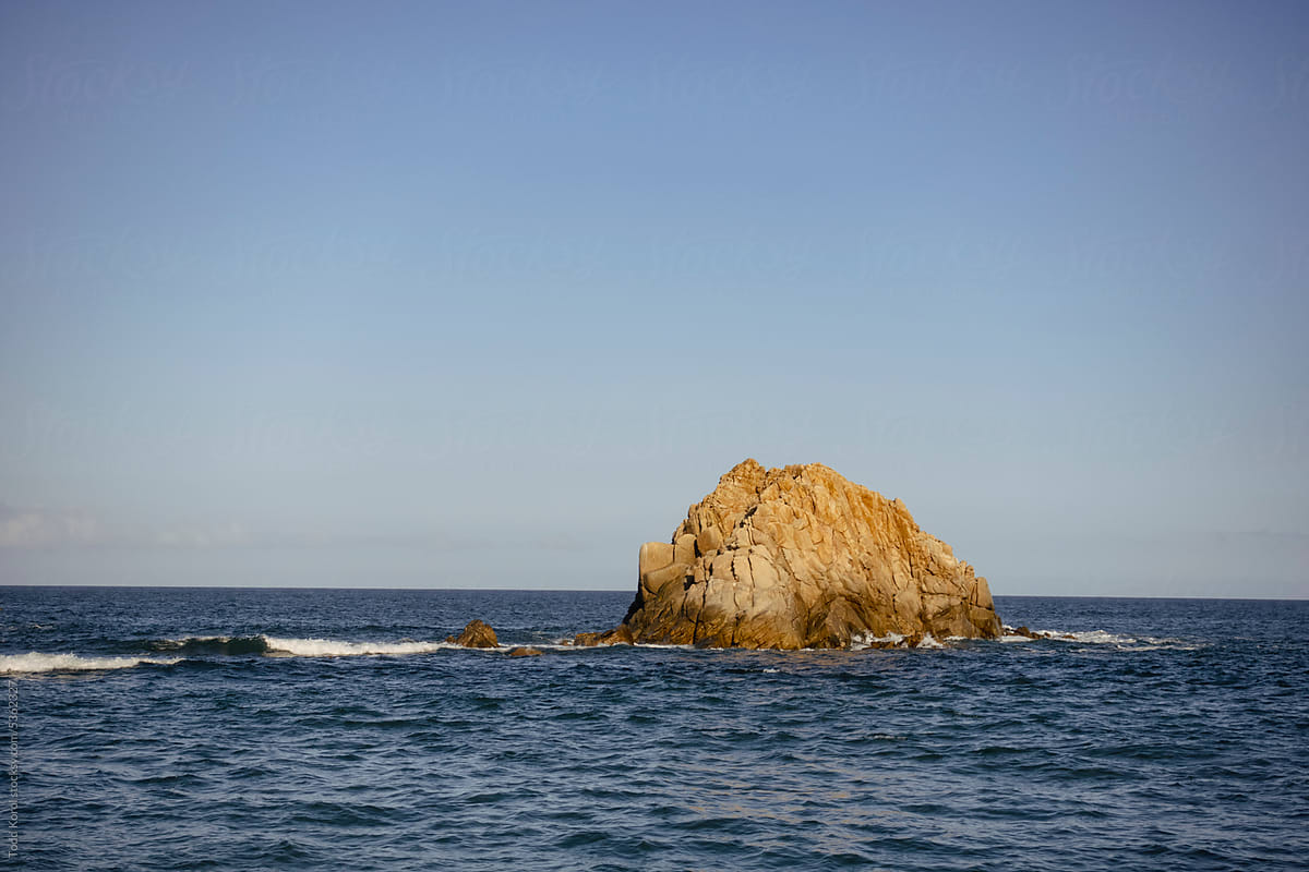 Rugged coast line of Mexico.