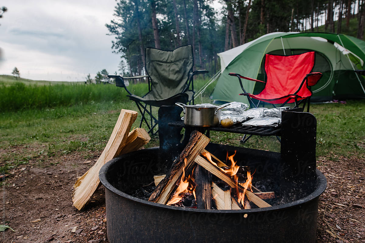 Campfire and Tent