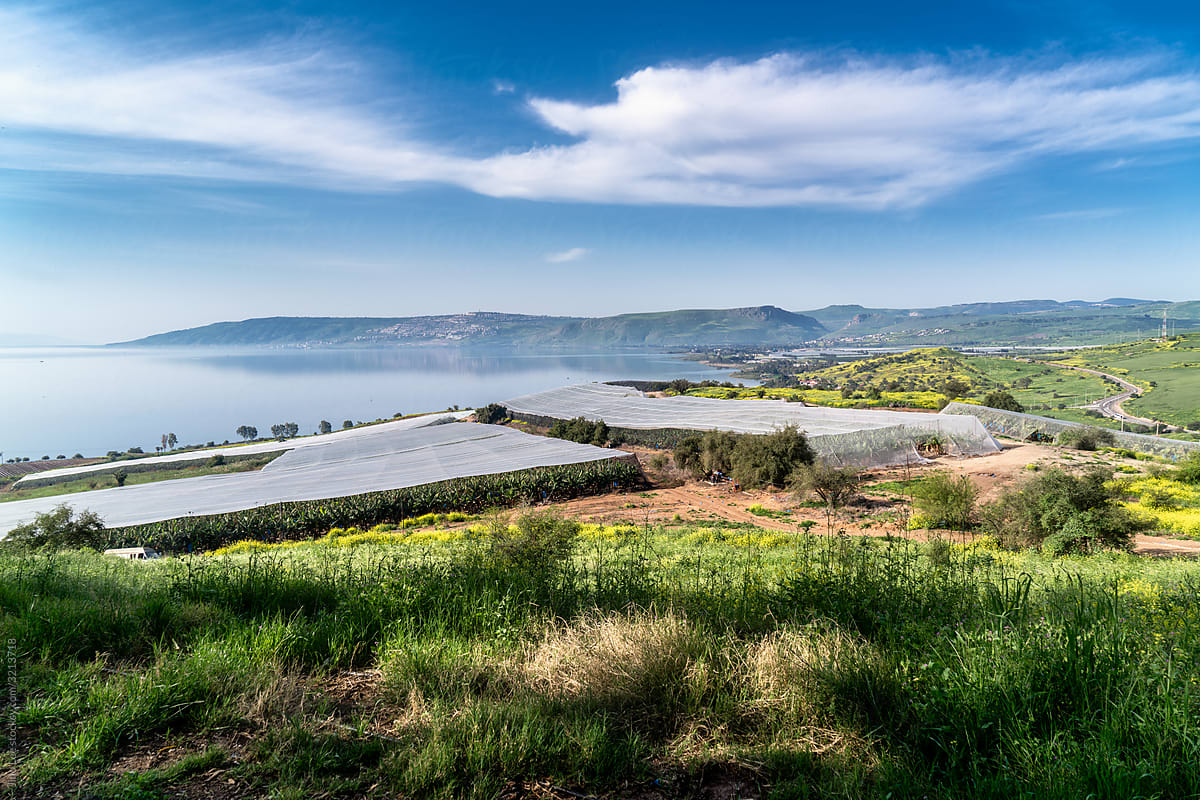 The Mount of Beatitudes in Israel.