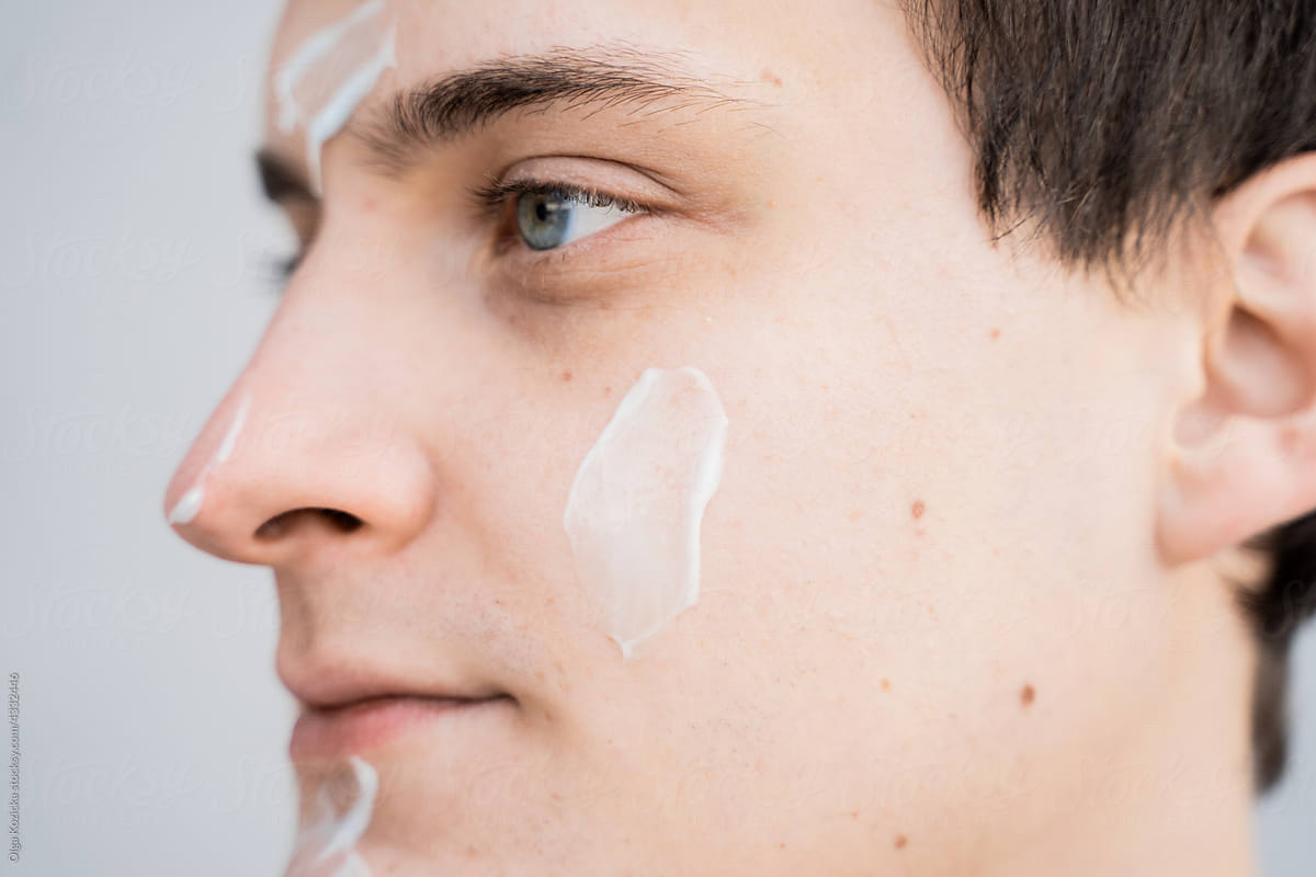 Man With Cream On His Face
