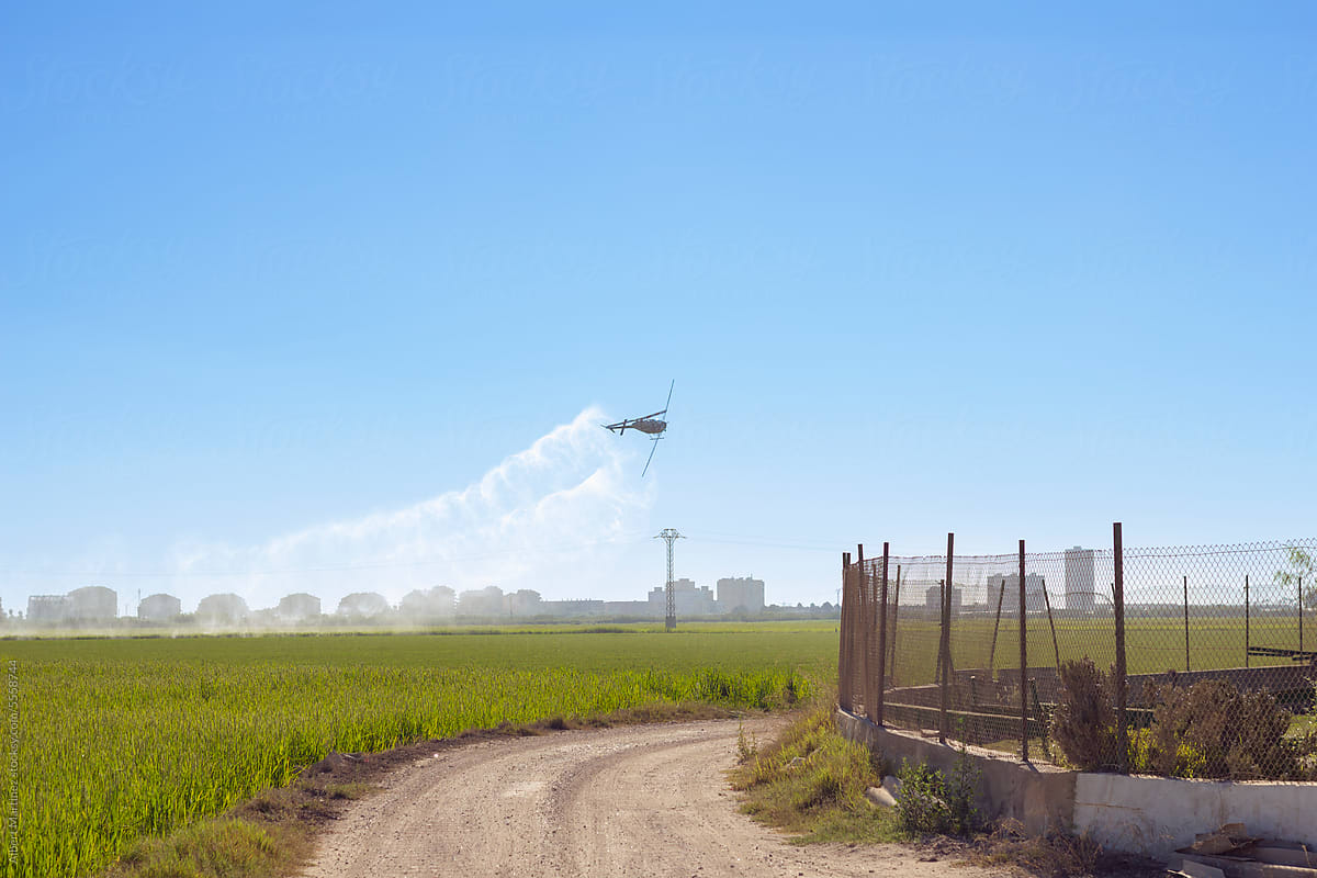 Aircraft spraying Herbicide