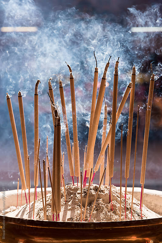 Incense Sticks in a Chinese temple