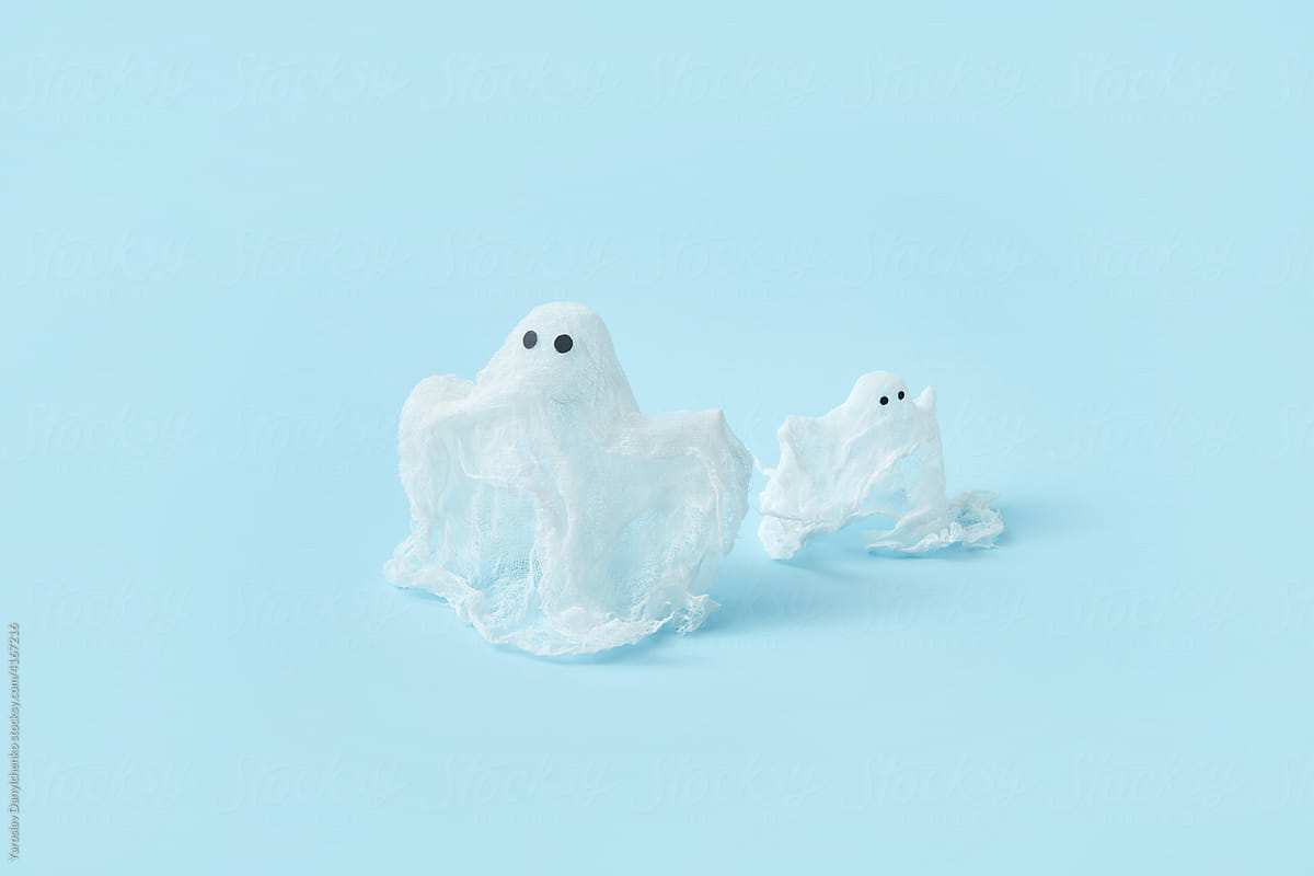 White ghosts flying