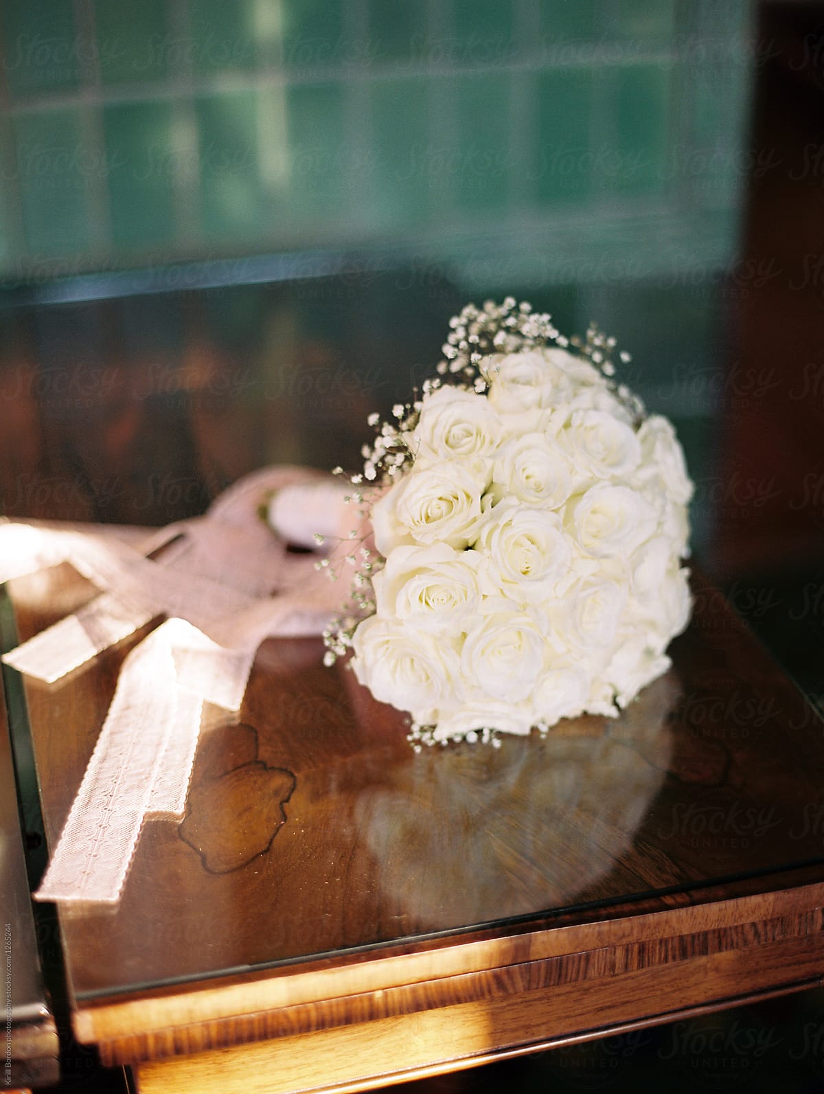 bridal white bouquet