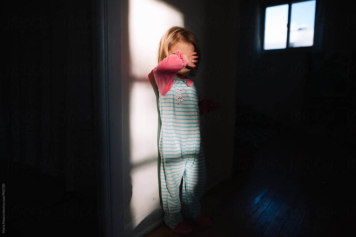 Little Girl Painting At Easle In Diaper by Stocksy Contributor Maria  Manco - Stocksy