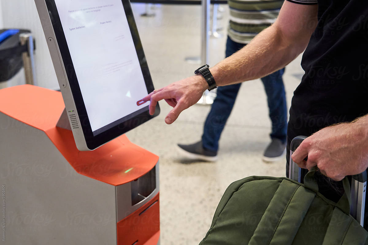 Self check-in at airport