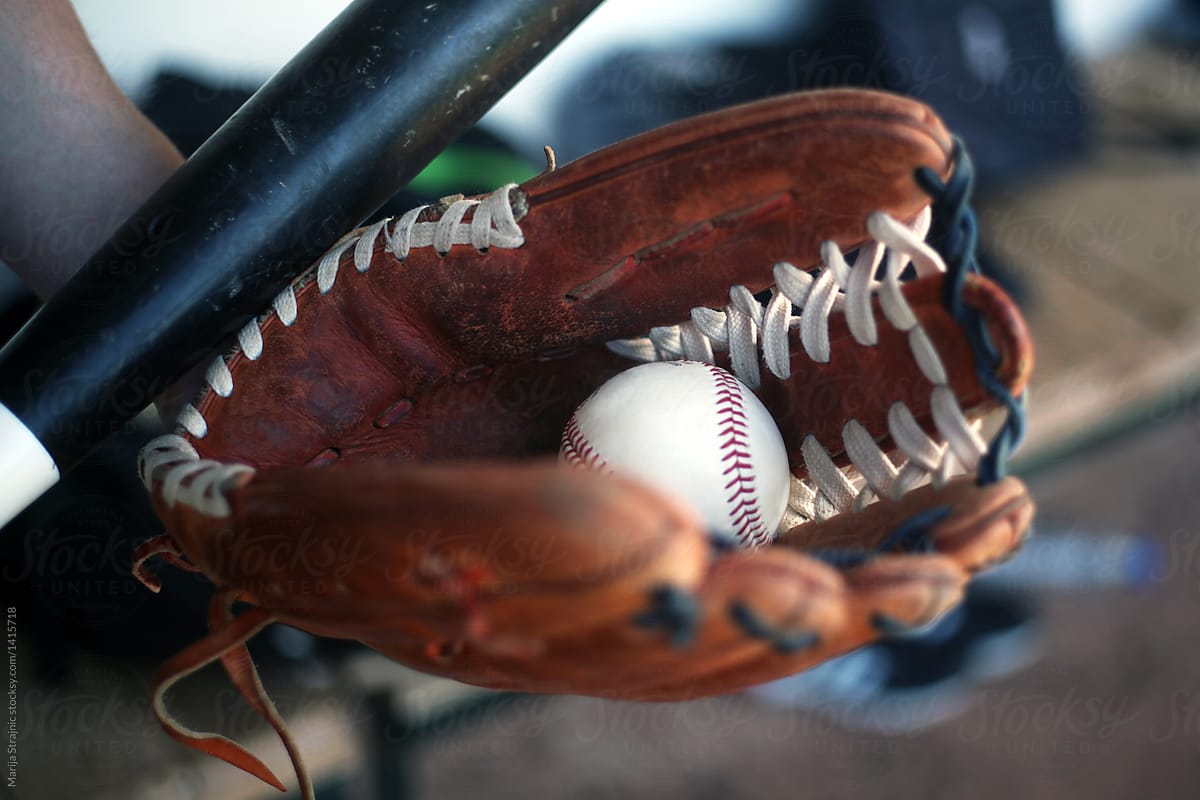 Baseball in a mitt