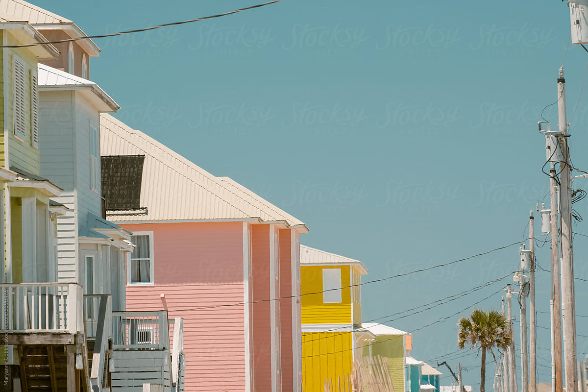 Colorful Coastal Beach Houses