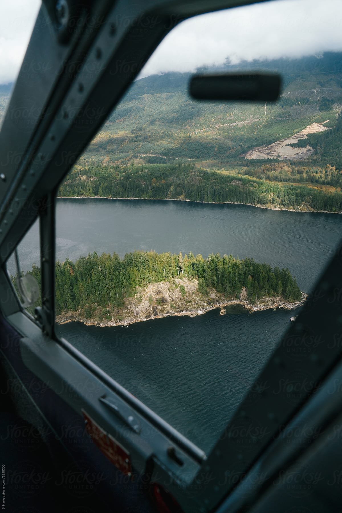 Aerial View From Seaplane in British Columbia