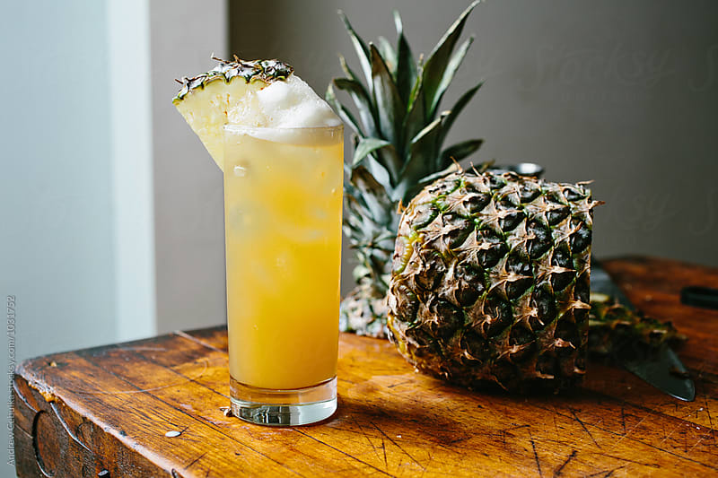 Pineapple mixed drink