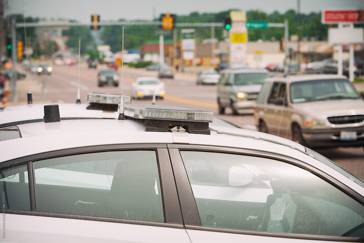Ferguson: Highway Patrol Cars Sit Beside Road Where Protests Have Occured