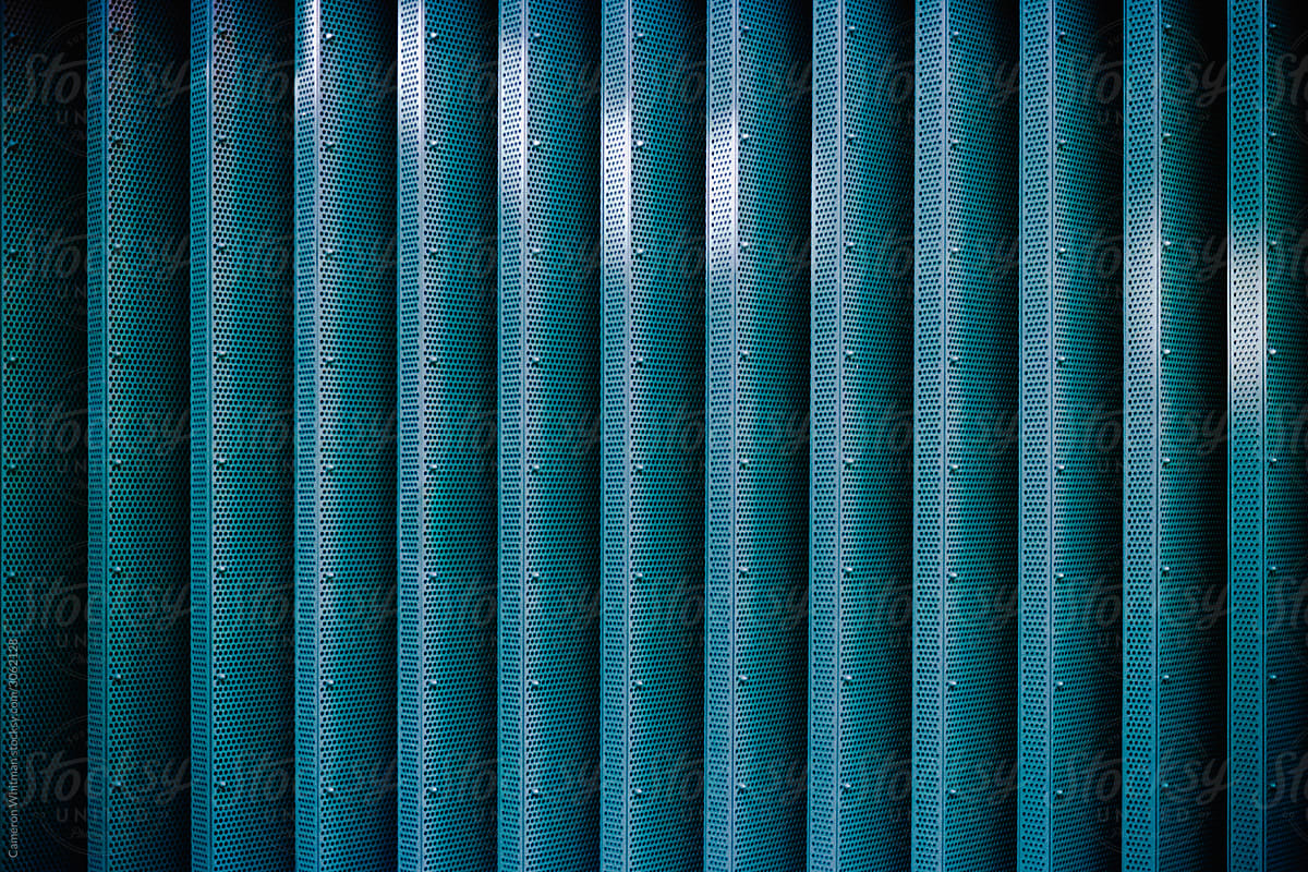 Blue metal wall texture background