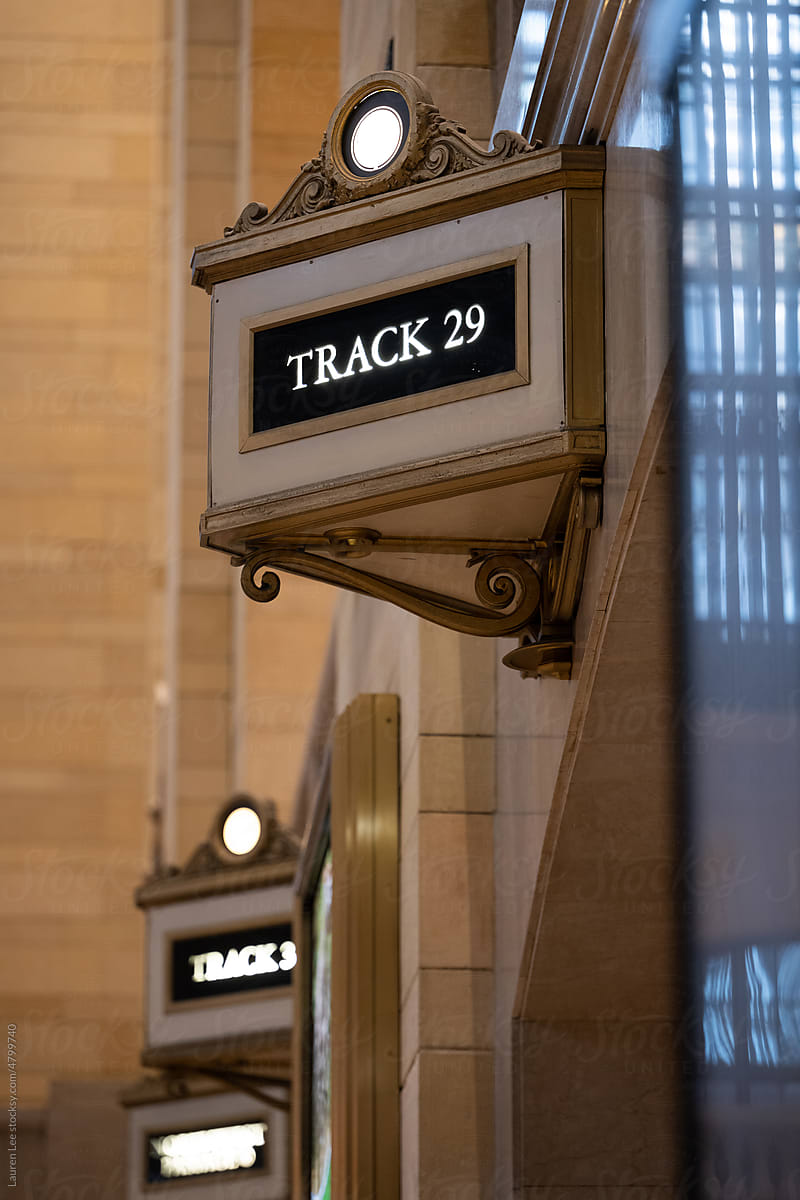 Track sign in Grand Central